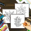 Spiral Colouring Book 30 Sheets 8.3x 8.3 inches 100gsm Thick Paper, For Relief, Anxiety, Perfect for Many Holiday Gifts 4