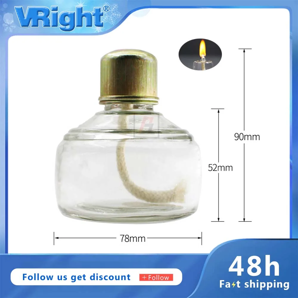 

Dental lab Glass Alcohol Burner Lamp Thickening Glass with Wick Metal Cap Heating Glassware Dentistry Equipment