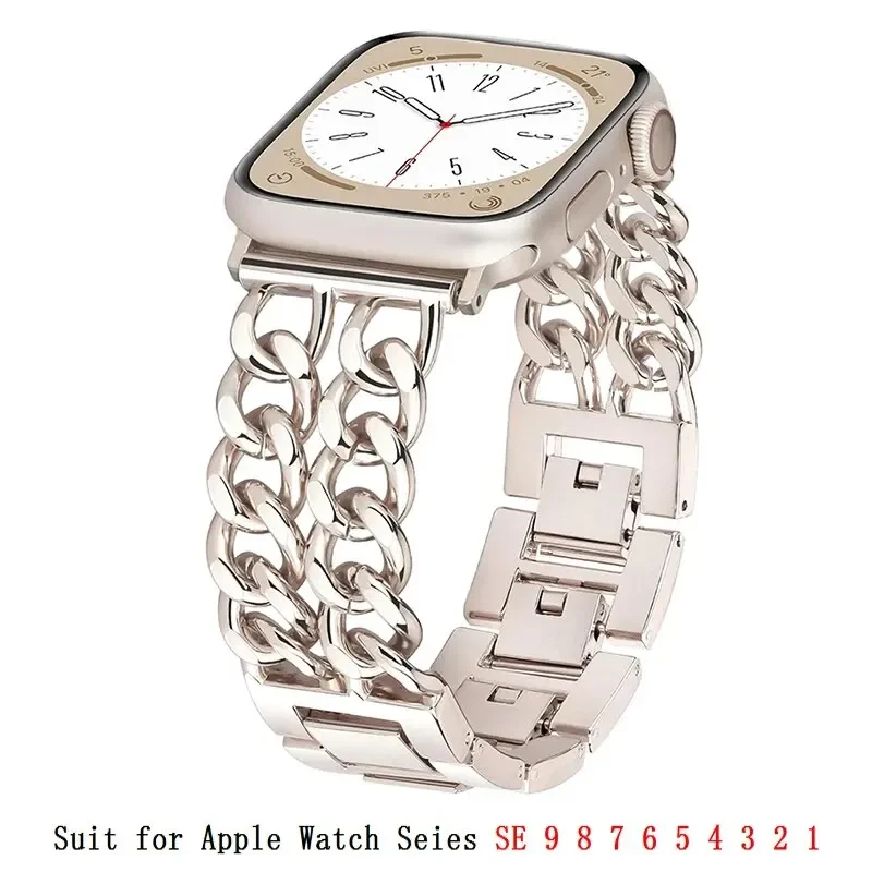 Stainless Steel Metal Chain Apple Watch Strap Bracelet