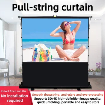 Schermo Pieghevole Senza Pieghe con Supporto per Proiezione, Compatibile con Display 3D/4K, Ideale per Home Theater Interno