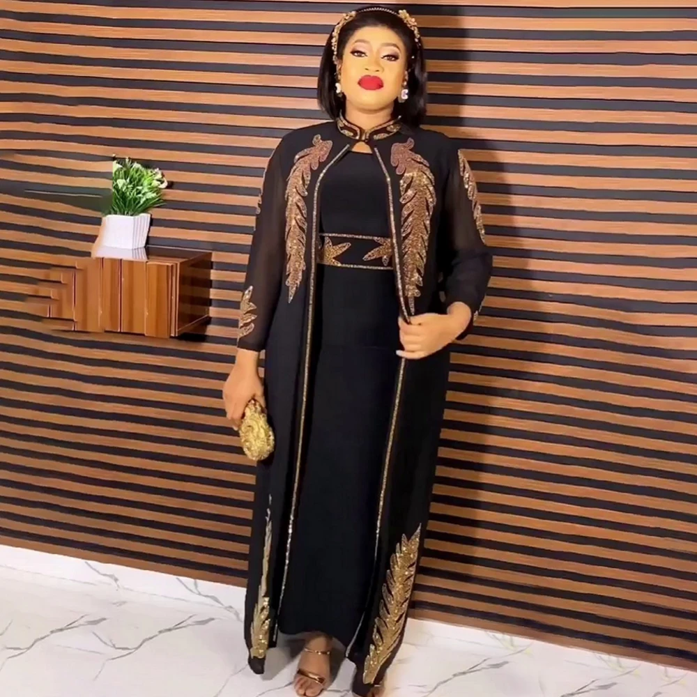 

African Dresses For Women Vetement Femme Dashiki Abaya Print Maxi Dress Autumn New Africa Clothes Dashiki Ankara Dresses