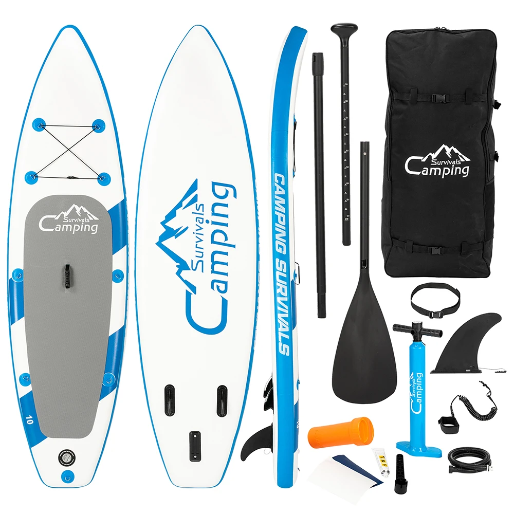 

11ft Inflatable Stand Up Paddleboard SUP Bundle with Carrying Bag, Adjustable Paddle, Removable Fins, Pump