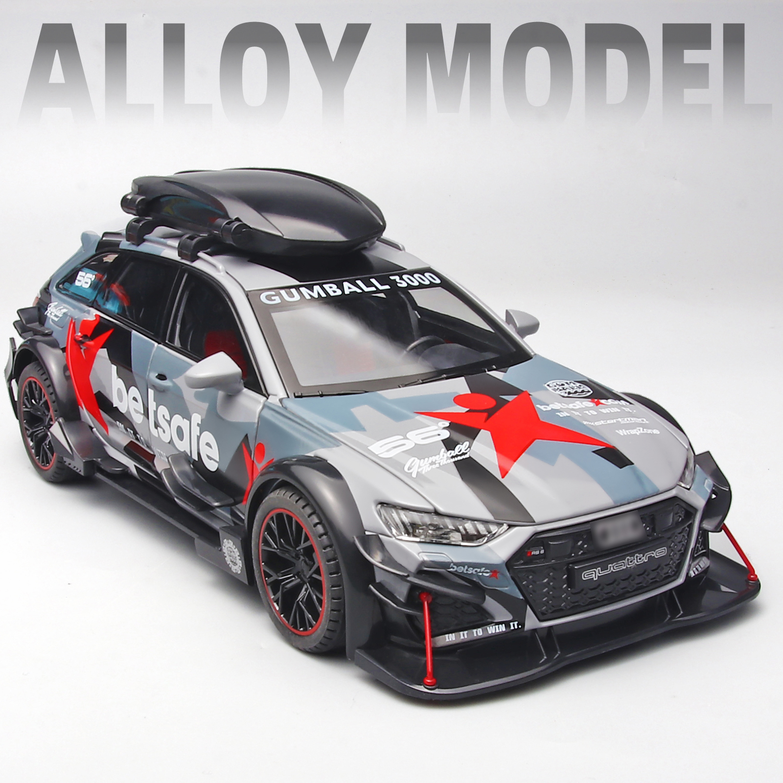 1/24 Audi RS6 Modified Vehicles Car Model Toys Alloy Diecast With Pull Back Light & Sound Model Cars Boys Gifts For Children â¬1