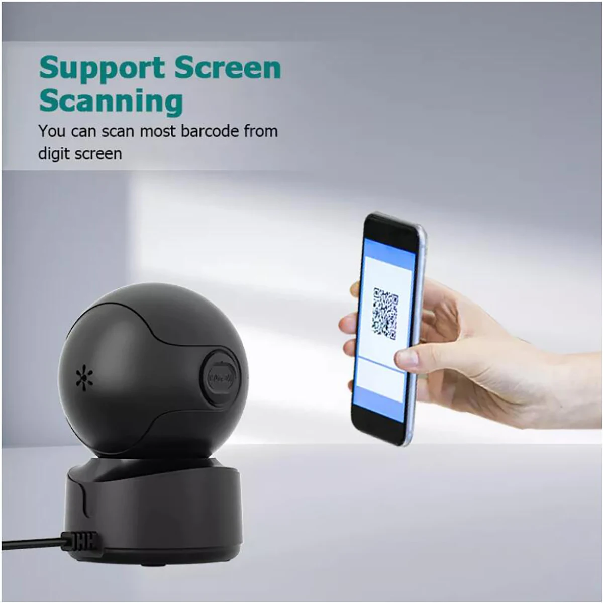 NETUM 데스크탑 2D QR 바코드 스캐너, A5 핸즈프리 전방향 USB 빅 바코드 리더, 1D QR 스크린 바코드 스캐닝