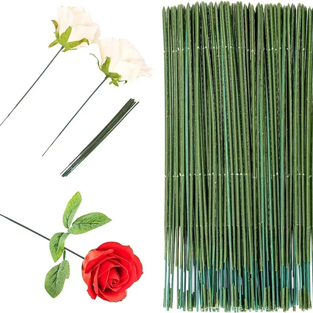 Eco-Friendly Floral Design Kit: Green Flower Stem Sticks with Self-Adhesive Floriculture Tape