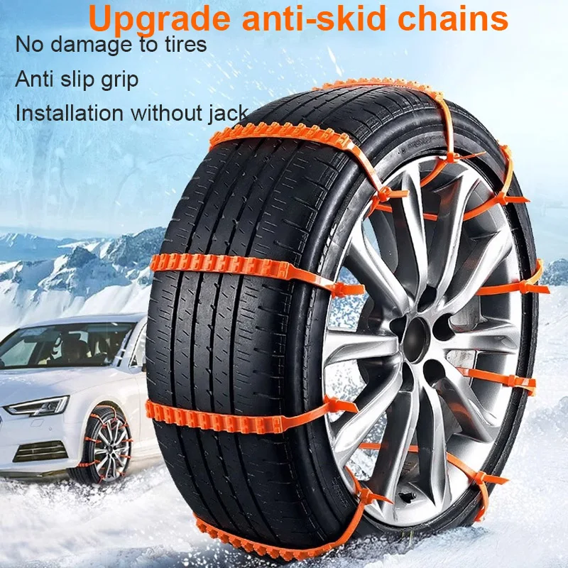 1/10PCS Car Thickened Nylon Anti Skid Snow Chain Tyre Chain Set Wheel Ties Belts Tires Chains Winter Anti-Slip Car Accessories