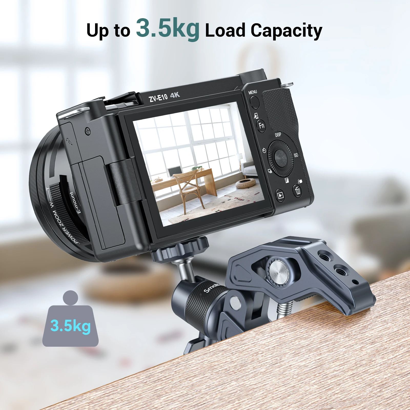 SmallRig 슈퍼 클램프 카메라 마운트 클램프(360 포함) °   Gopro 카메라 모니터 LED 조명용 볼헤드 퀵 릴리스 어댑터 -4102