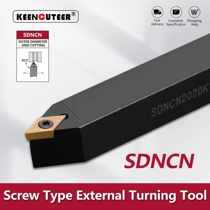 

SDNCN1212 SDNCN1616 SDNCN2020 SDNCN2525 SDNCN3232 External Turning Tool Holder Lathe CNC Cutting Tool Cutter Bar