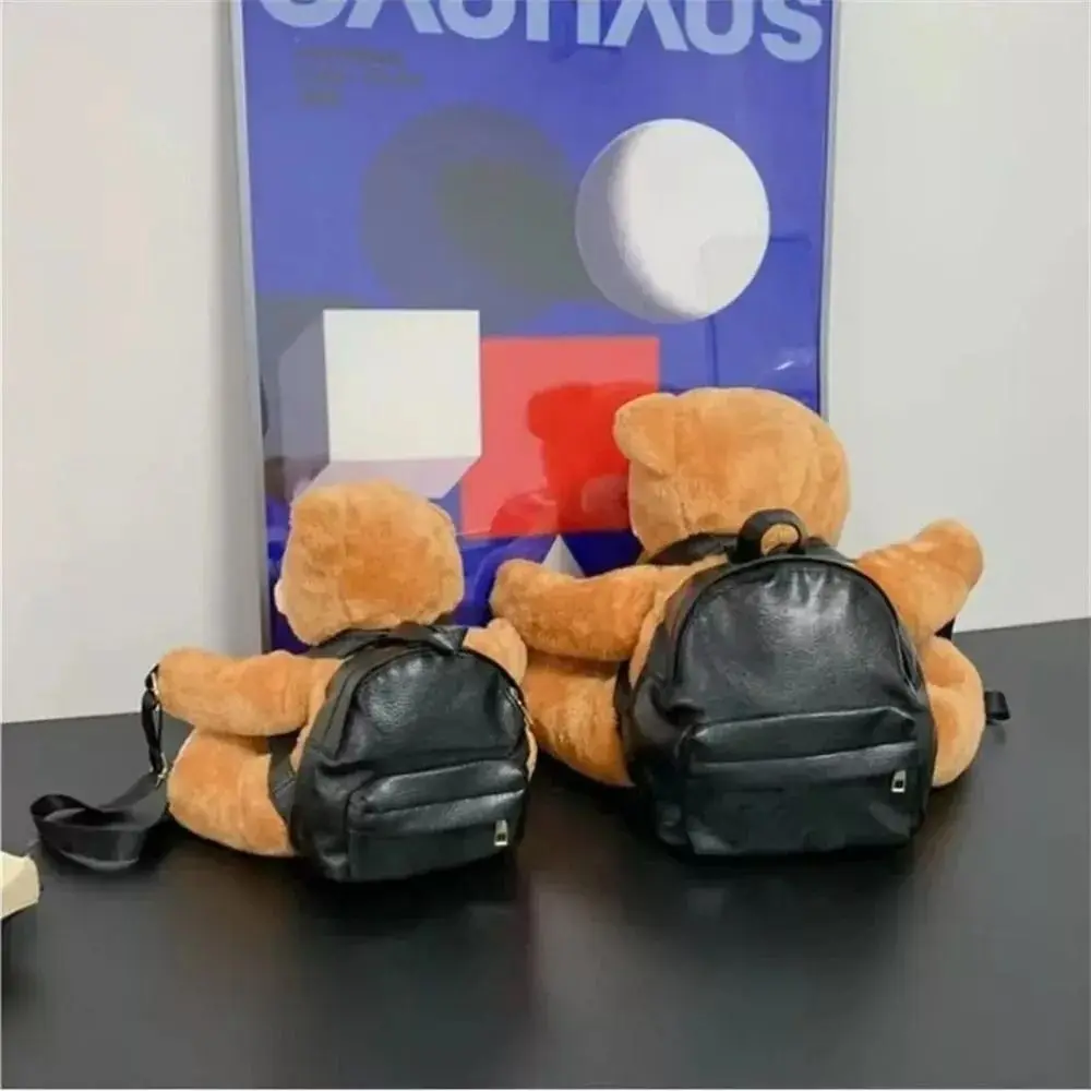 Neue große Kapazität Stofftier Bär Rucksack süße süße Plüschtier Tasche Studenten weiche Plüsch Schultasche – Detail 6