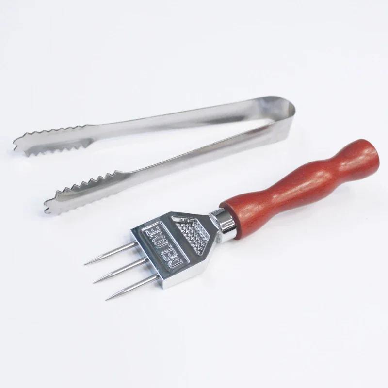 Ice Pick-Stainless Steel Ice Crusher with Wood Handle, Japanese Style Chipper Ideal for Bars and Home