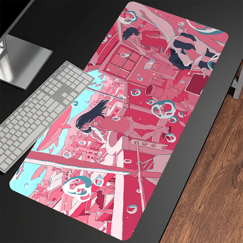 

Mouse Pad Art Large Gamer Mousepad Keyboard Mat XXXL Mouse Mats 31.4x11.8in Rubber Desk Pad Design Desk Rug