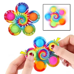 Boule de teinture de fleur pour enfant, 1 pièce, Simple, fossette, bulle à main, pour tdah, l'anxiété, soulagement du Stress, cadeau de fête sensoriel 