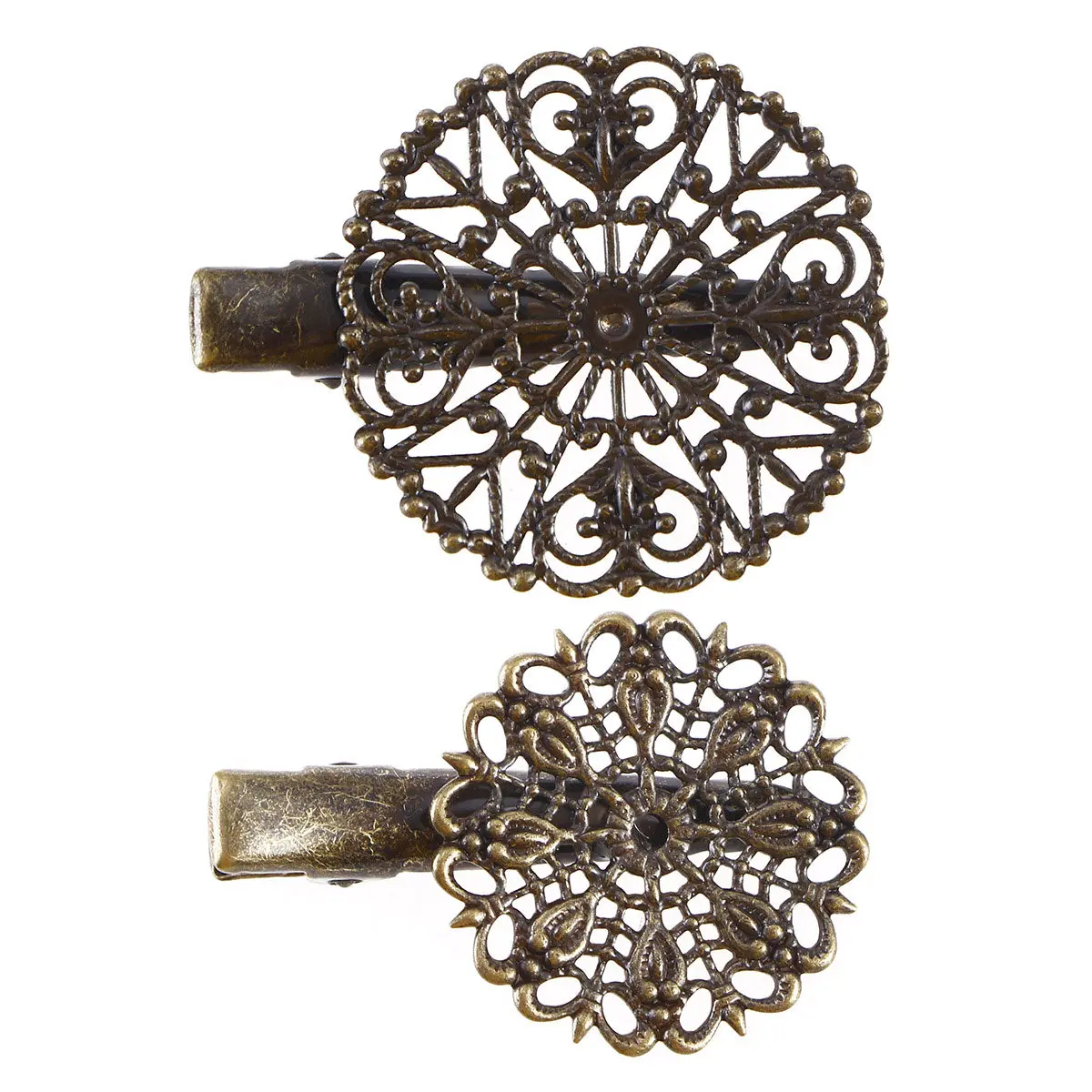 12개 여성용 헤어 클립 빈티지-꽃무늬 경량 휴대용 헤어핀 헤어 스타일링용 매일 사용