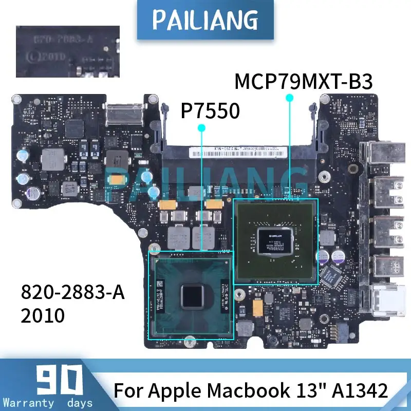 para Apple Macbook 13 A1342 Cpu P7550 2.26 Ghz Computador Portátil Placa-mãe 8202883-a 2010 Mcp79mxt-b3 Ddr3 Notebook Mainboard - Imagem 2