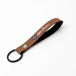 Suede Car Logo Keychain Strap Keyring (YELLOW)