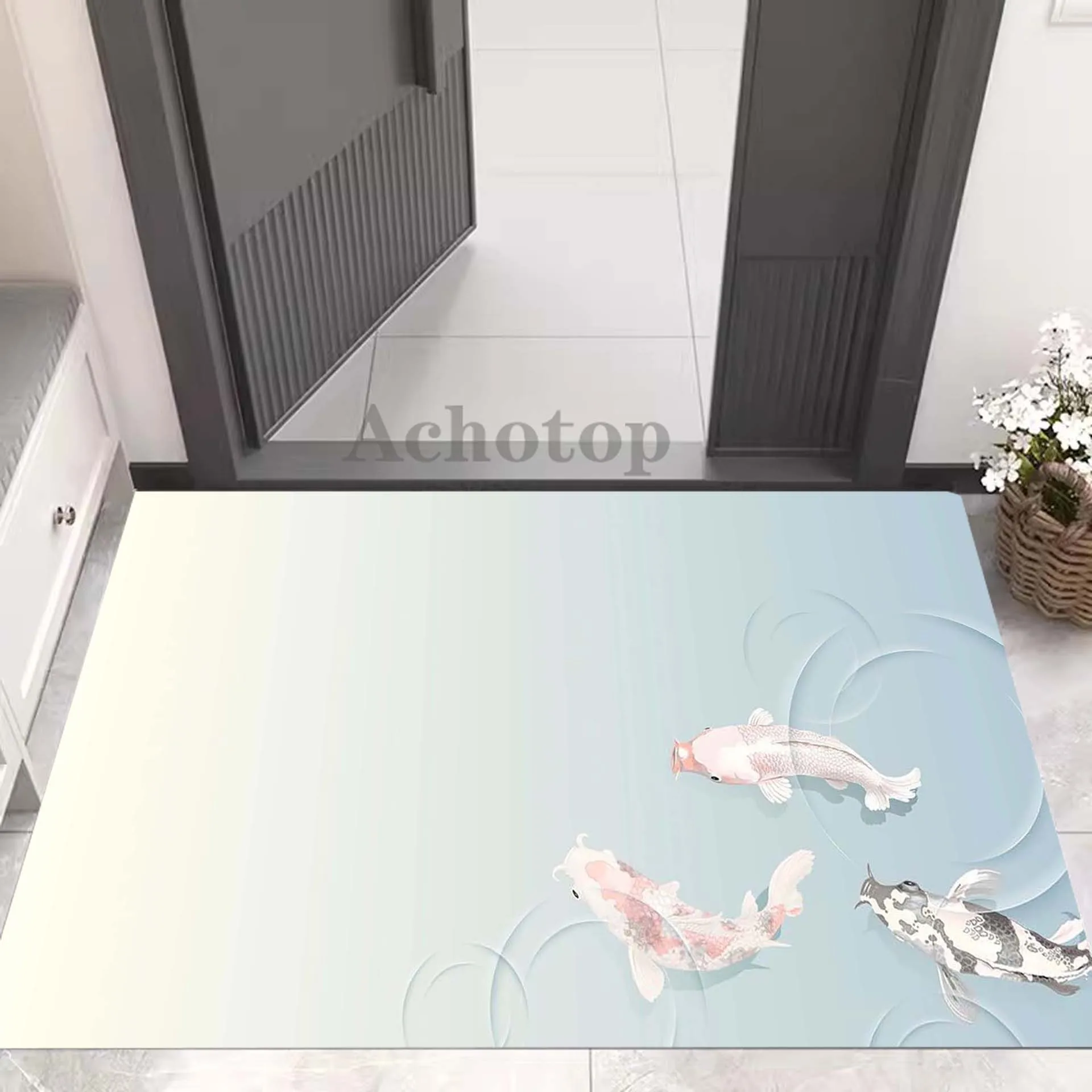 

Diatom Door Mat Fish Room Carpet Gradient Rugs For Bedroom Area Floor Mat Home Decoration Absorbent Doormat Rug Studio Carpet
