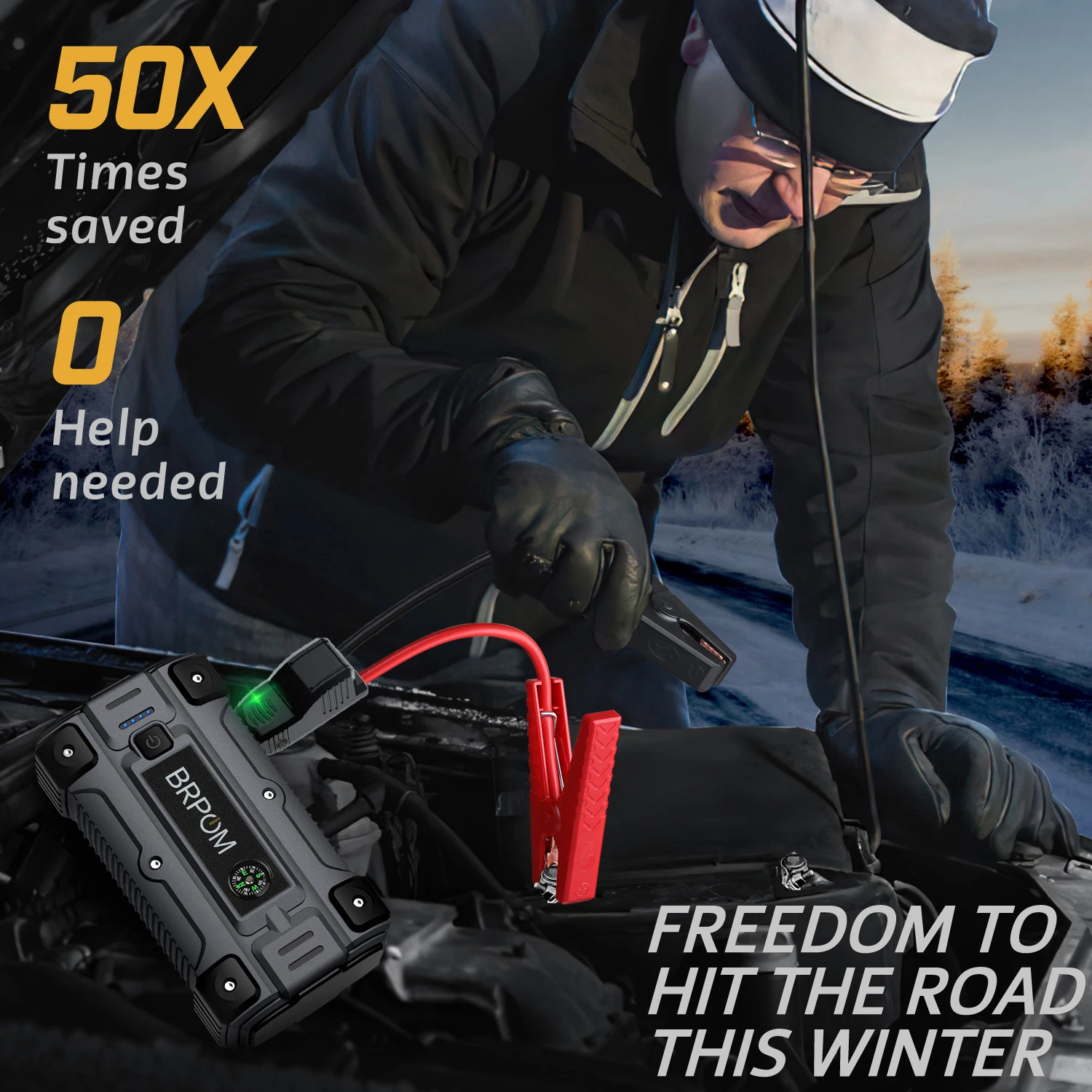 Car Jump Starter 3000A/4000A/5000A Battery Charger Emergency Power Bank Booster for 12V Gasoline and Diesel Vehicles Starting