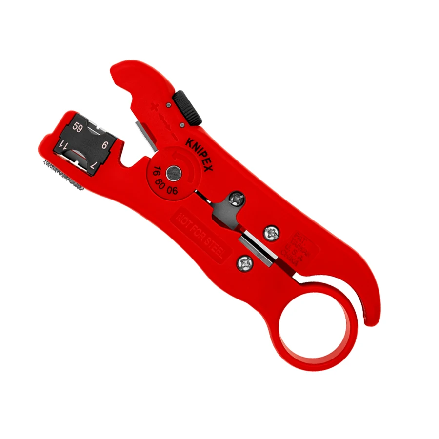 Spelacavi Coassiale Knipex 125 Mm Per RG59, RG6, RG7, RG11 - Attrezzo Professionale, Modello 16 60 06 SB