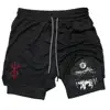 Men's Gym Performance Shorts Anime 2 In 1 Running Quick-Drying Jogging Short Pants Workout Sportswear Yoga Basketball 3