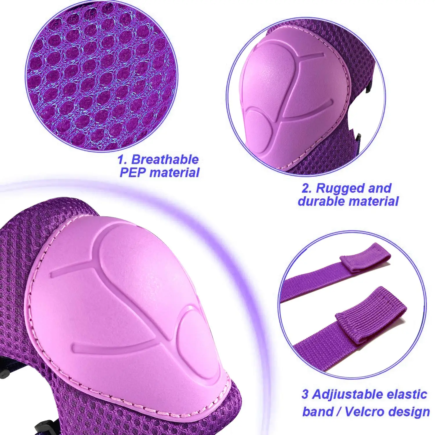 Children's Protective Gear Set with Knee, Elbow, and Wrist Pads