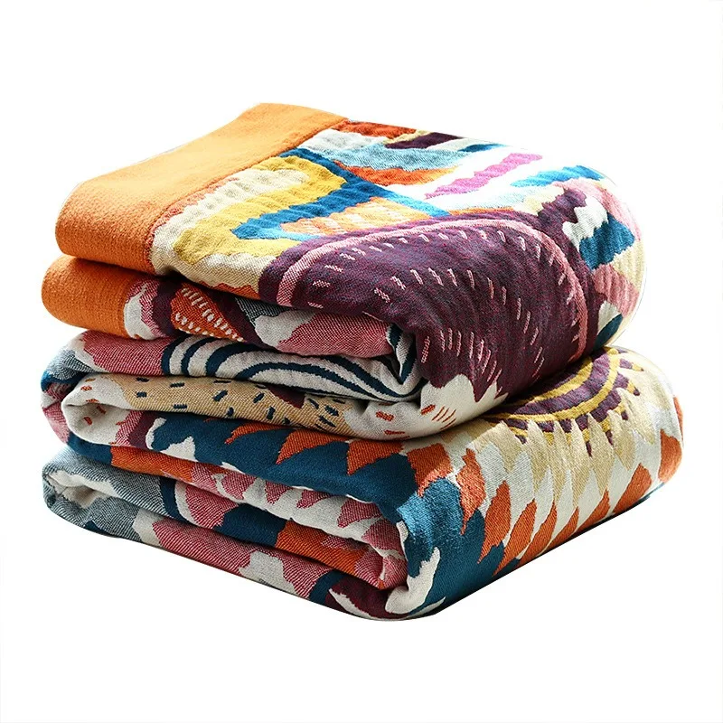 

Nordic throw blanket cotton gauze boho sofa towel summer air conditioning blanket for beds Ethnic Leisure bedspread soft sheets