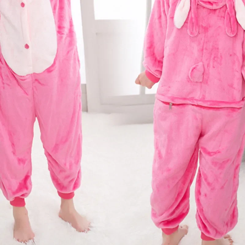 Adult Cotton Pajama Set Flannel Cartoon Animal
