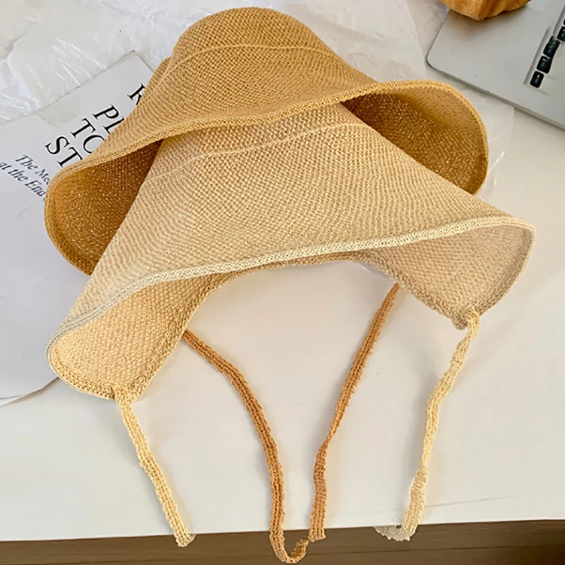 Cappello da sole in lino a tesa larga donna estivo regency_voghion.com