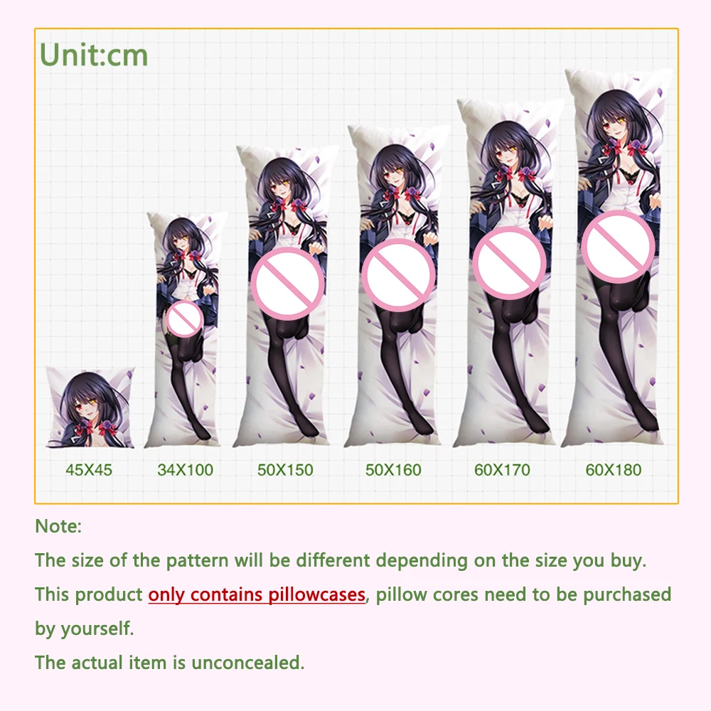Reina Myriad Colors Phantom World Dakimakura Anime Body Pillow Case 62019  Female School uniform –