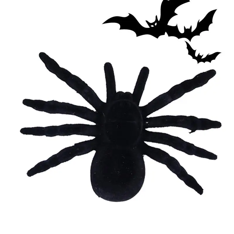 

1pcs Horror Black Spider Haunted House Spider Web Bar Party Decoration Supplies Simulation Tricky Toy Halloween Decoration