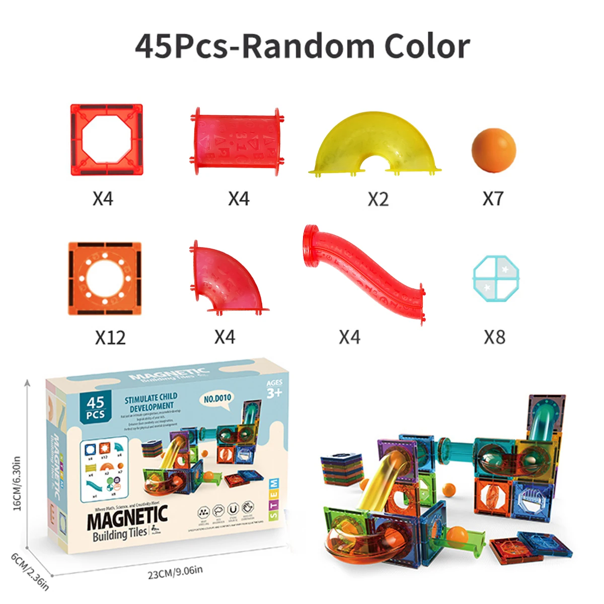 مكعبات بناء بلاط مغناطيسي خفيف للأطفال، ألعاب بناء...
