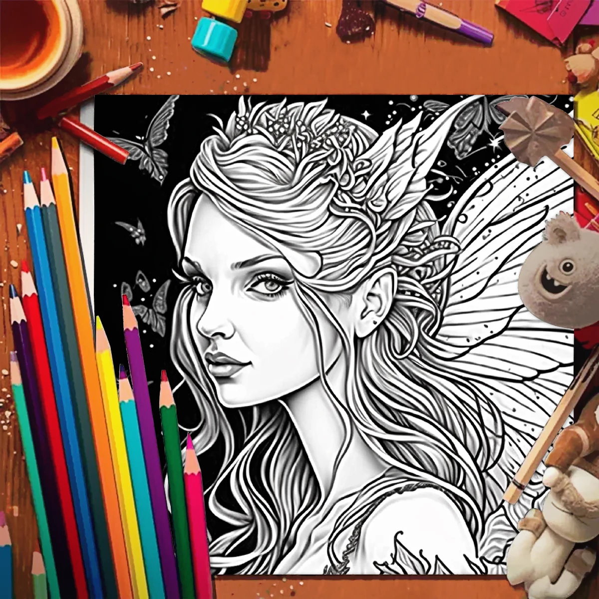 1PC Adult Coloring Book adult coloring book with Animals Landscape Flowers Patterns Mushroom And Many More For Relaxation Paperback