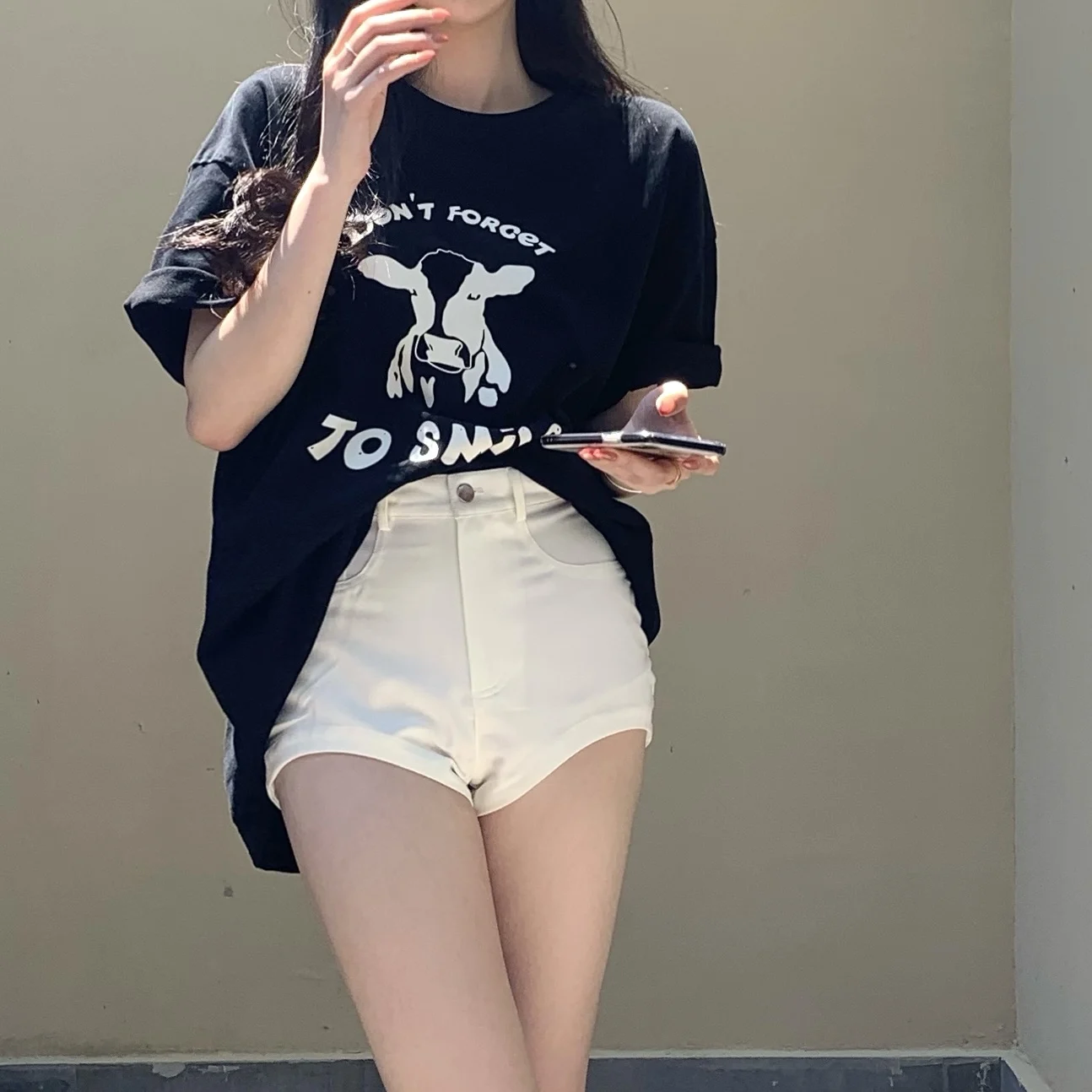 2022 Sexy Summer Fashion High Waist Slim Shorts Female  Beach Streetwear Buttons khaki shorts