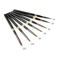 1Pc Wolf Hair Paint Brush With Detachable Metal Rod Artistic Watercolor Painting Brushes Oil Painting Drawing Brush 7Sizes 1