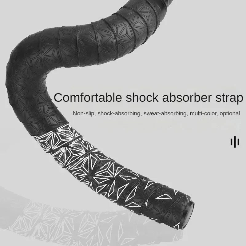Road Bike Handlebar Tape PU Wrap Anti-Vibration Anti-Slip Shock Cycling Supplies