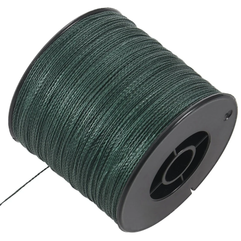 2X 500M 100LB 0.5Mm Super Strong Braided Fishing Line PE 4 Strands  Color:Dark Green