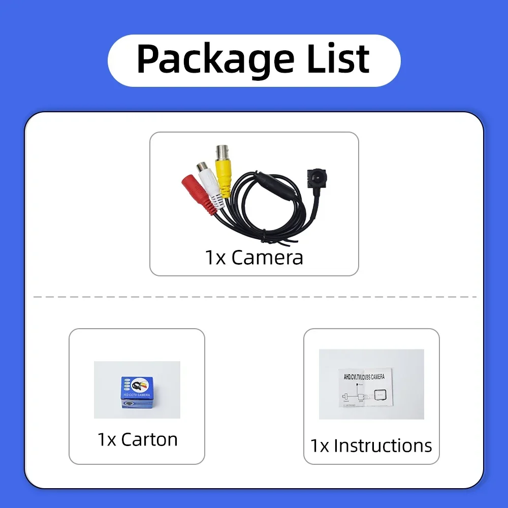 PEGATAH 2MP 1080P HD Mini AHD Camera 3.6mm Lens Security Surveillance CCTV Camera With audio Microphone BNC Video Connector