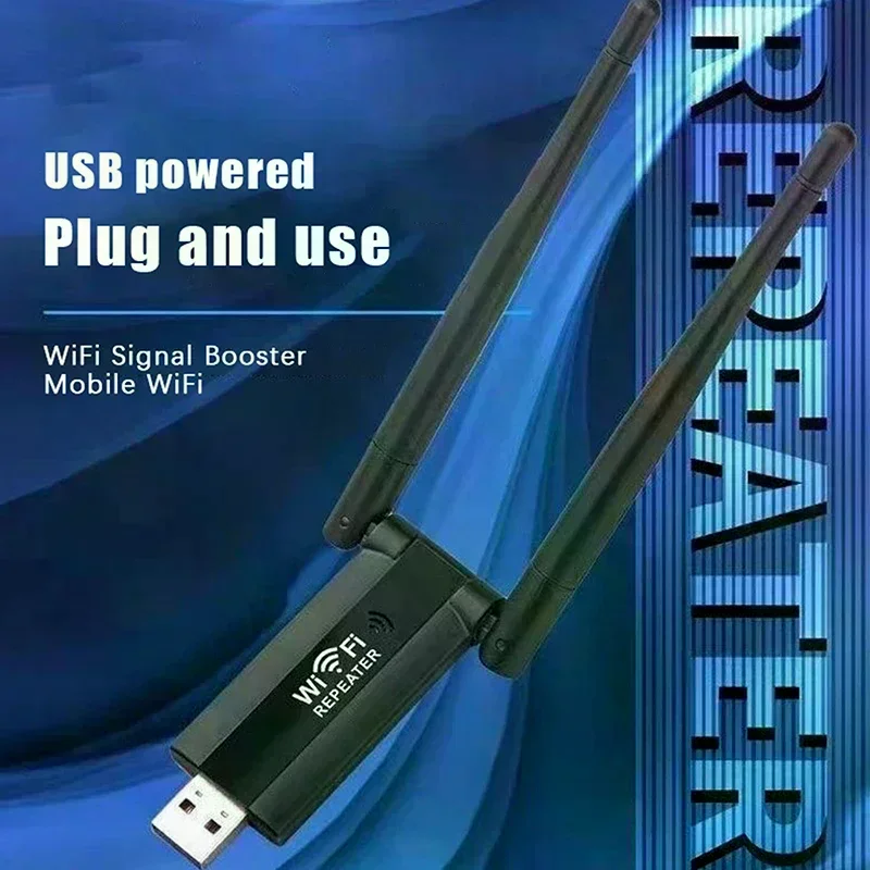 USB Wifi Repeater 300M Wi-Fi Signal Booster 2.4G Wireless Extender Wi Fi Adapter For Desktop PC Laptop Signal Amplif