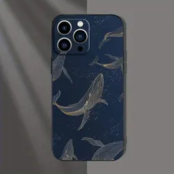 Creative Whale Shockproof Soft Silicone Phone Case Cover - iPhone 12 Mini (-1)