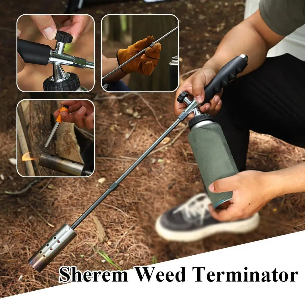 Adjustable Length Hand Tool Outdoor Picnic Garden Home Weed Burner Torch Gas Blowtorch Multifunction Flamethrowers Camping Tools