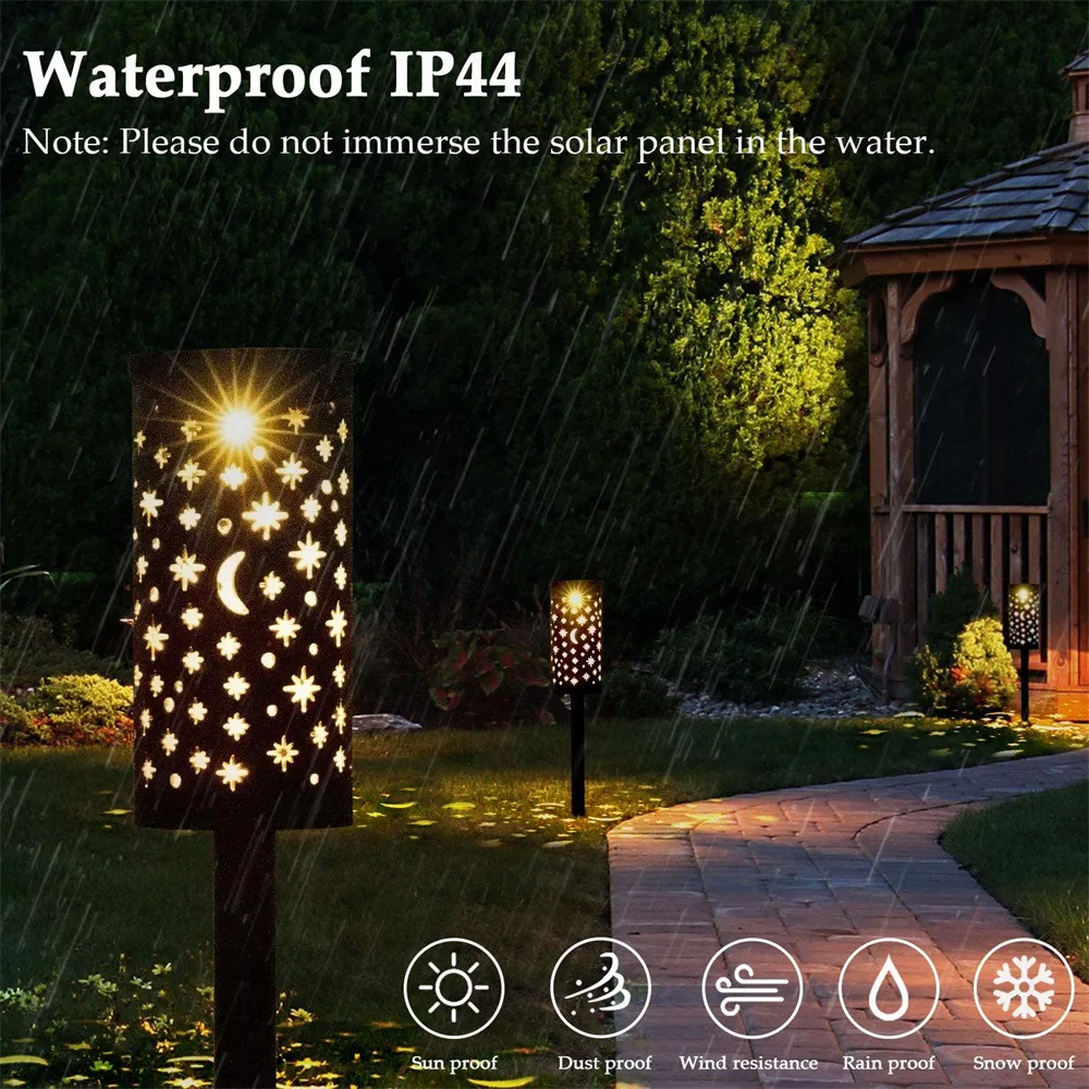 solar lamp outdoor Solar Moon Star Hollow Out Light Solar Led Light Outdoor Waterproof Solar Lighting for Garden Lights Yard Lawn Lamp Solar Lights solar powered patio lights