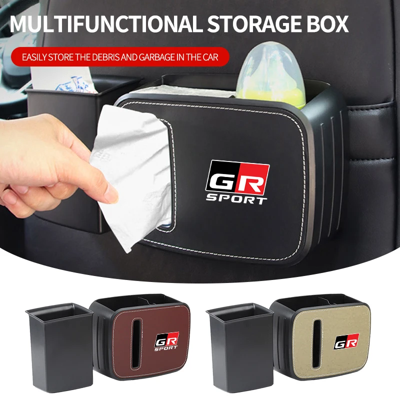 Car Trash Can Organizer For Rear Water Cup Holder Trash Bin Can Rubbish Bag  Garbage Storage ABS For Toyota Sienna Granvia 21-23 - AliExpress