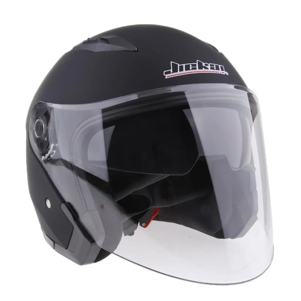 Motorcycle Bike 3/4 Open Face Half Helmet Full Visor Helmets High Quality Lightweight ABS Plastic Design Buffer