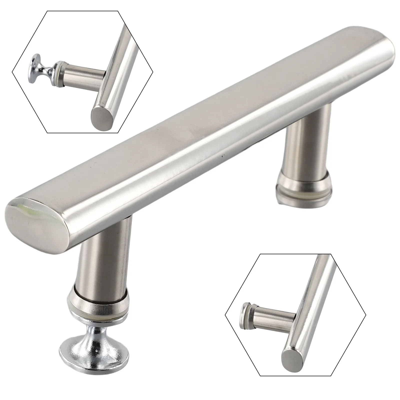 

Home Renovation Shower Door Handle Garden Home Park Chrome Effect Easy To Fit Silver Stainless Steel Door Hardware