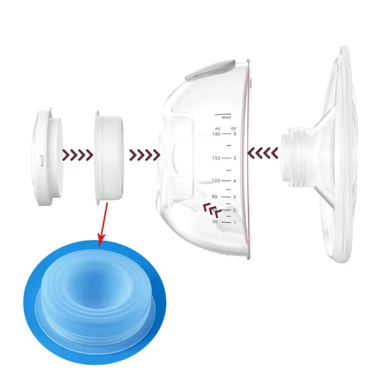 Efficient & Safe Silicone Membranes Replacement Silicone Diaphram Easy to Use Silicone Membranes for V1/V2 Breast Pumps P31B 3