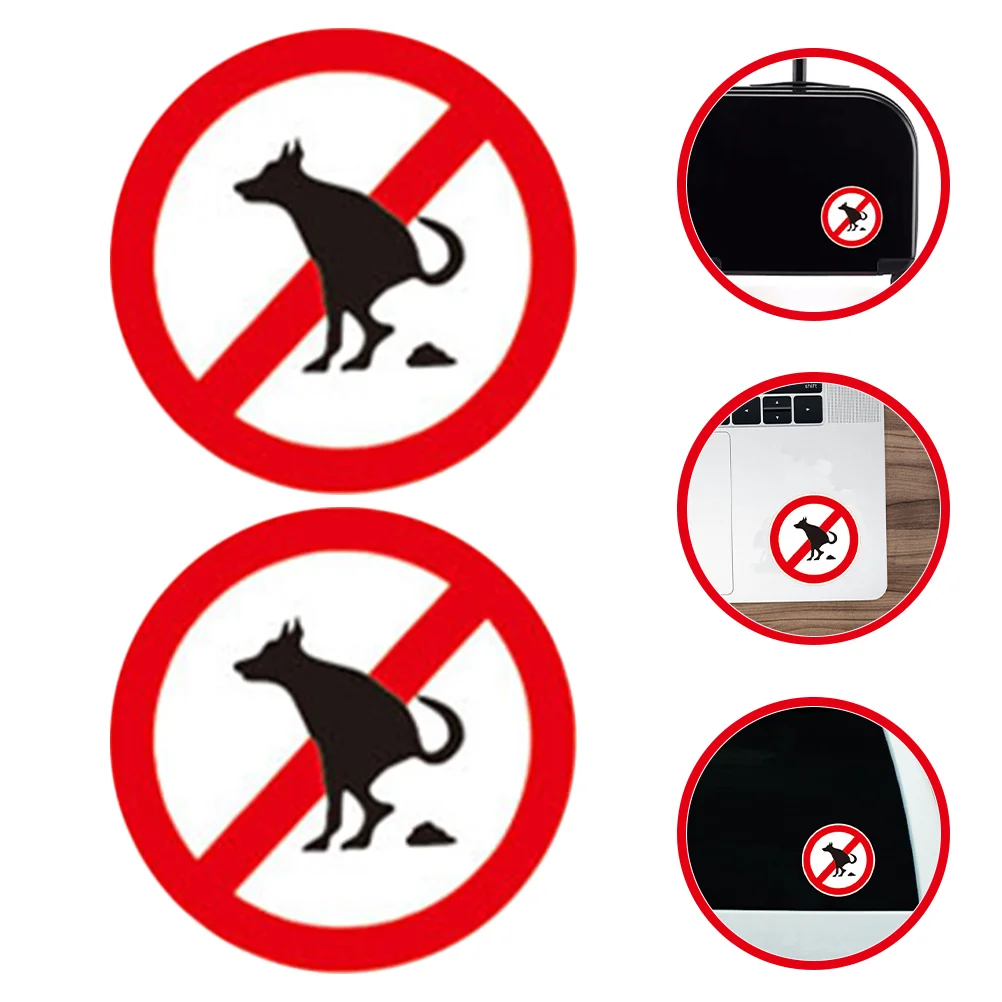 Stickers Pet Poop No Pooping Sign Dog Anti-smoke Lawn Signs Prohibition 8 Pcs
