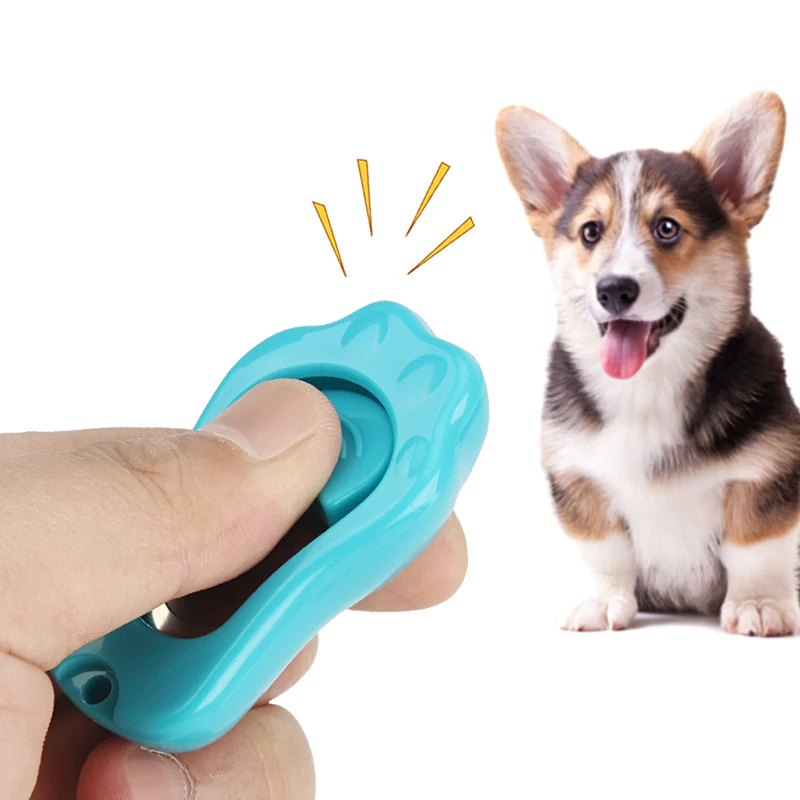 2pcs Pet Dog Clicker Toys Trainer Paw Shape Pet Tranining Clickers Obedience Dog Pets Training Trainer Click Award Supplies