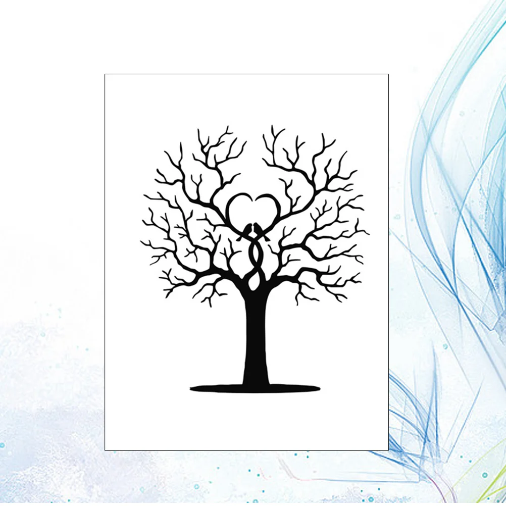 40 X Wedding Guestbook for Communion Footprints Tree Box of Life Birthday Fingerprint