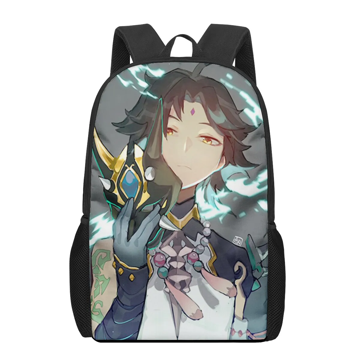 Genshin Impact Xiao 3D Printing Schoolbags for Girls Boys Children Kids School Book Bag 3d Junior Primary Student Bookbags Shoul