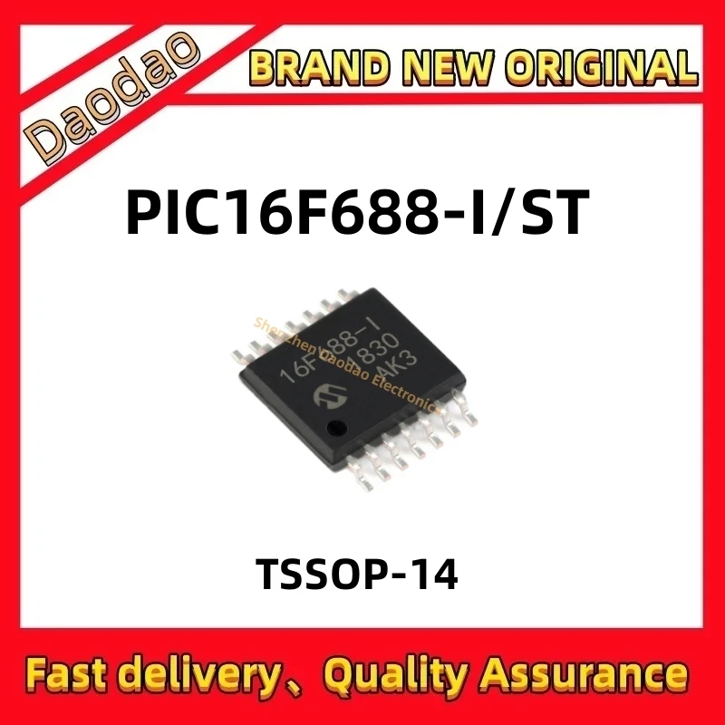 PIC16F688-I/ST pic16f688-i/st TSSOP14 8-bit microcontroller MCU IC Chip Quality Brand New