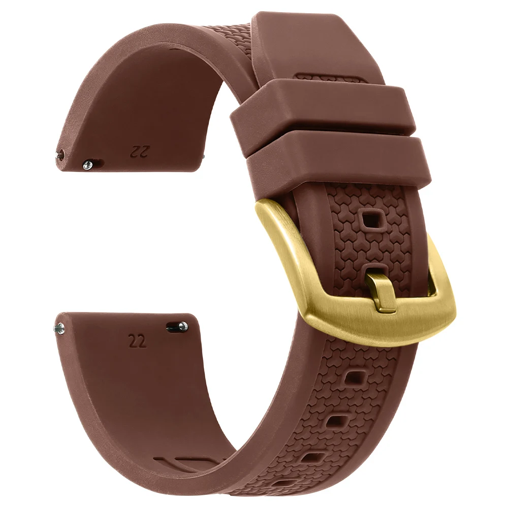 Enhanced Silicone Rubber Watch Strap - Sports & Business Wristband in Multiple Colors